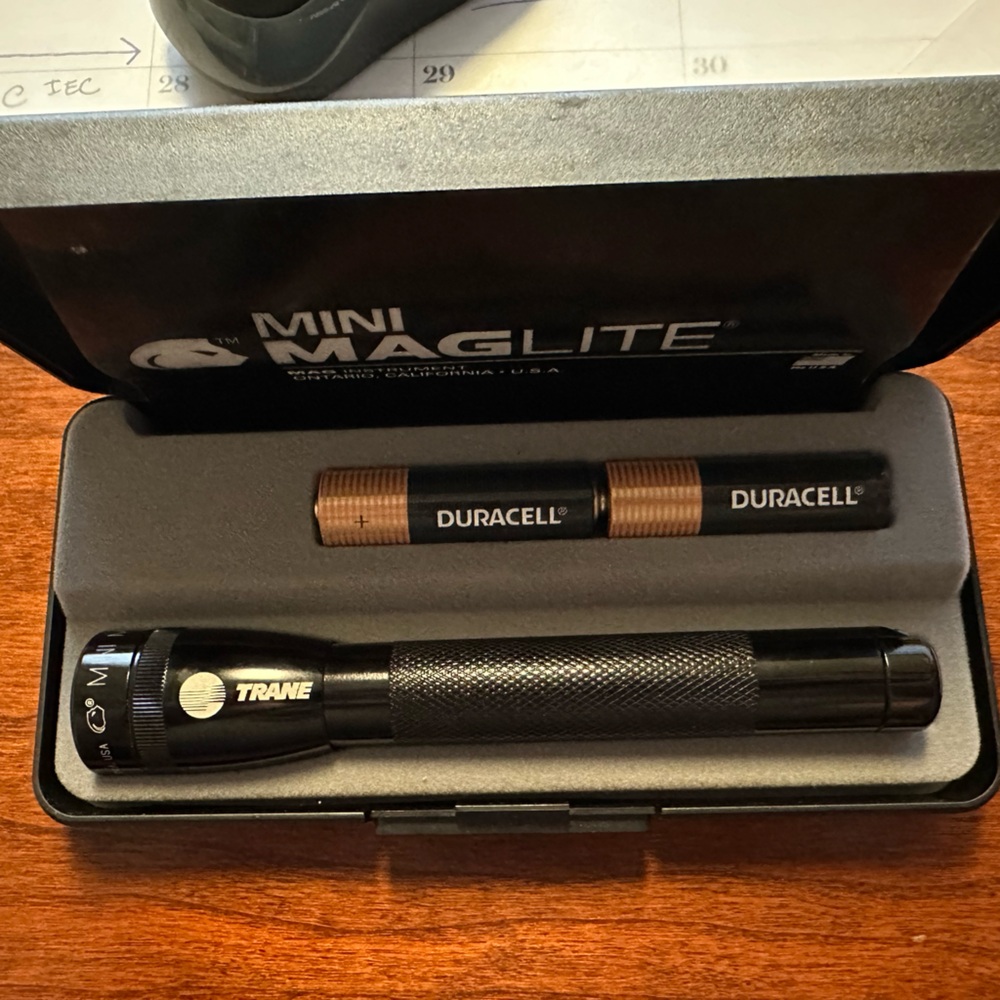 Trane Mini Maglite Flashlight with Case